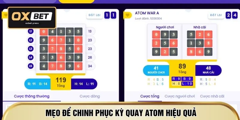 Mẹo để chinh phục kỳ quay Atom hiệu quả