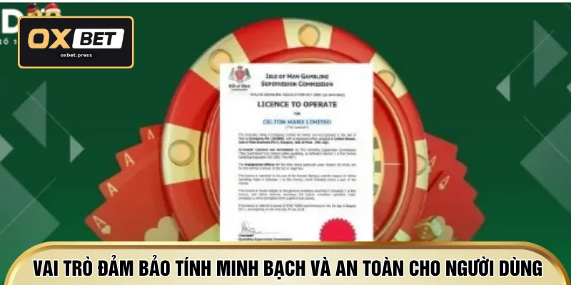 Vai trò đảm bảo tính minh bạch và an toàn cho người dùng
